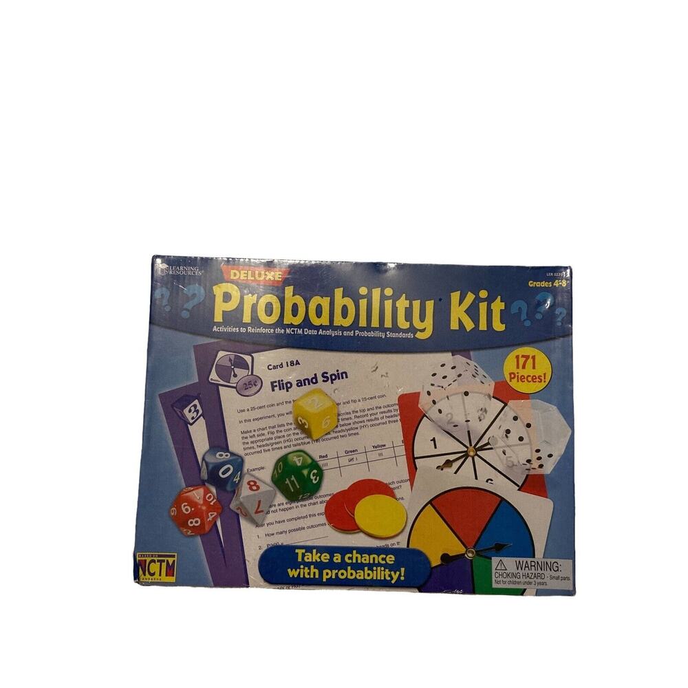 Learning Resources Deluxe Probability Kit Game NCTM Data Analysis Standards‎ NEW